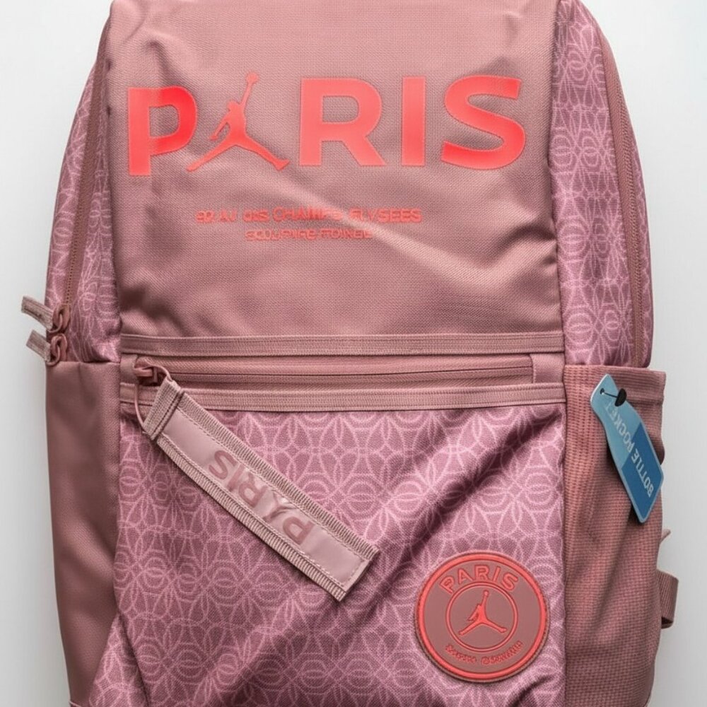 Jordan X PSG Rare Rust Pink Laptop Backpack O/S Women's Streetwear Flight Bag